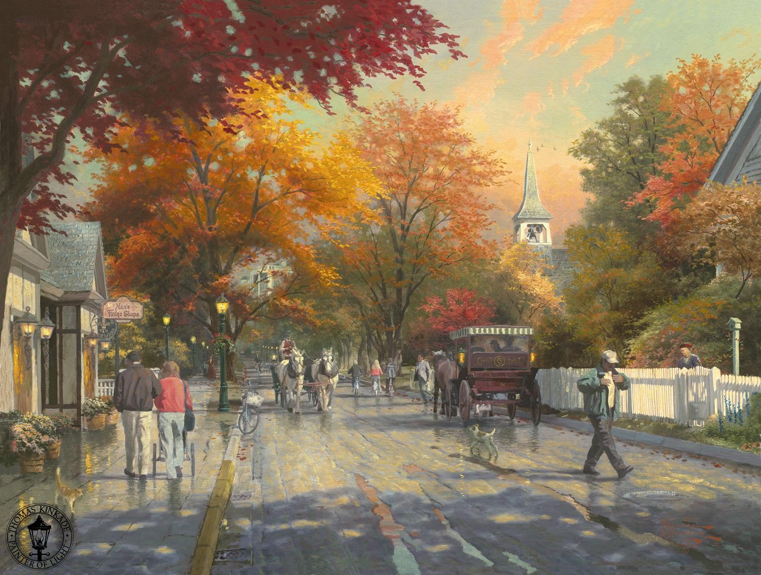 Thomas Kinkade Autumn on Mackinac Island